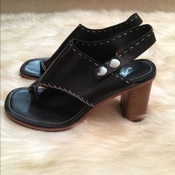 New Free People Marlowe black open toe heel sandal - Picture 3 of 8
